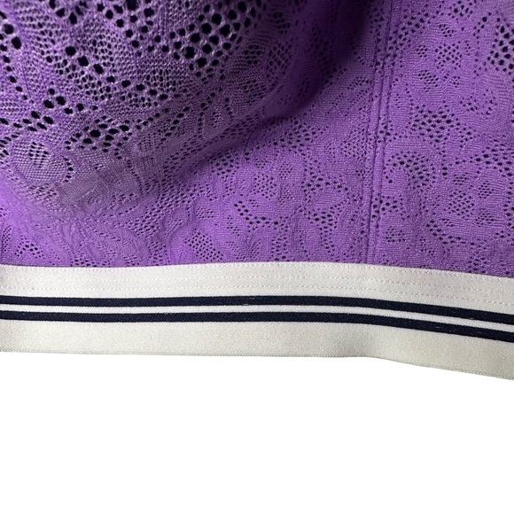 Cacique Bra Plus Size 48DDD (48F) Purple Lace Cotton Scoop Unlined No-Wire Soft - Picture 6 of 11